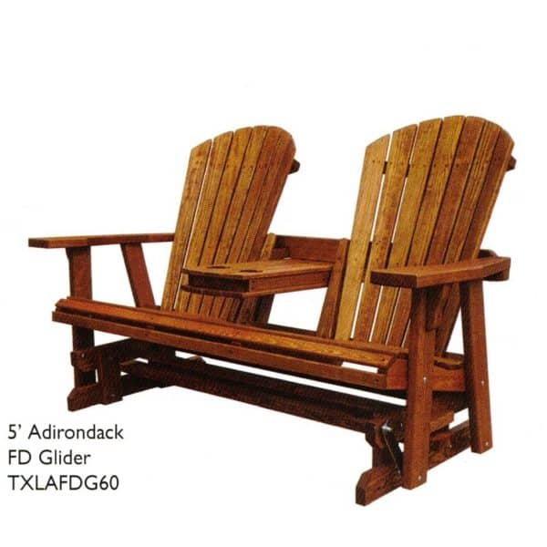 Wooden 5' Adirondack Fold-down Glider