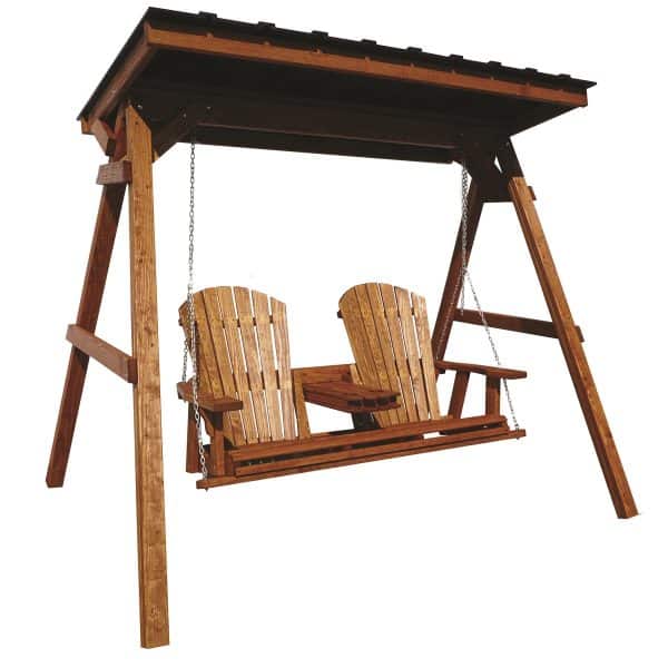 Wooden 5' Adirondack Fold-down Porch Swing