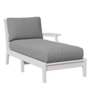Berlin Gardens Classic Terrace Arm Chaise Lounge - Left