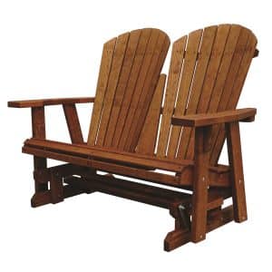Wooden 4' Adirondack Glider
