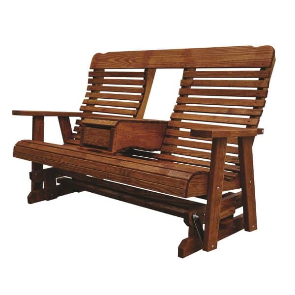 Wooden 5' Highback Fold-down Glider