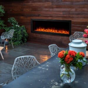 SimpliFire Forum Linear Outdoor Electric Fireplace