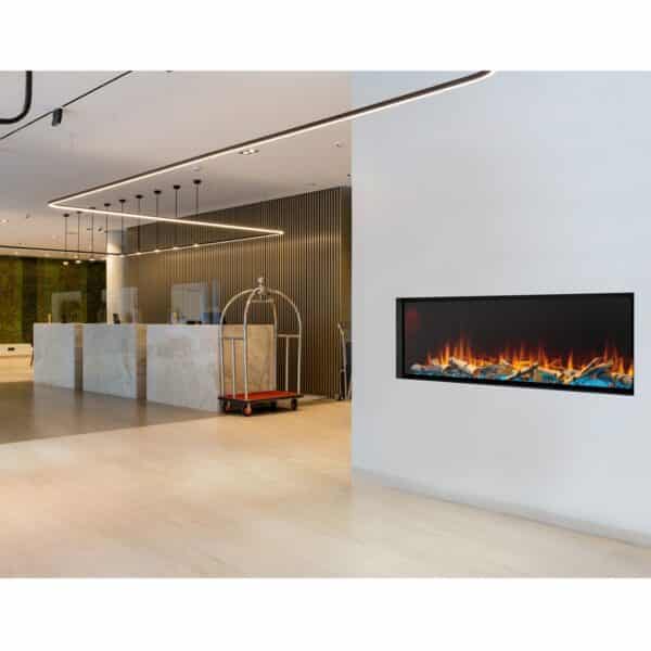 SimpliFire Forum Linear Outdoor Electric Fireplace - Image 3