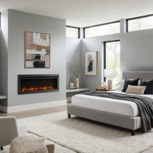 SimpliFire Allusion Slim Linear Electric Fireplace - Image 2