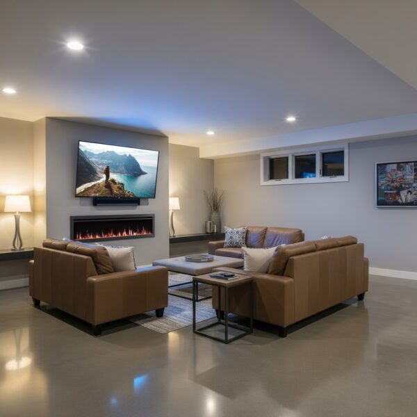 SimpliFire Allusion Slim Linear Electric Fireplace - Image 3