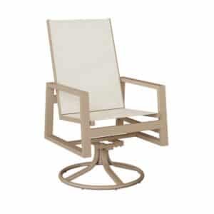Berlin Gardens Vida High Back Sling Swivel Rocker Dining Chair